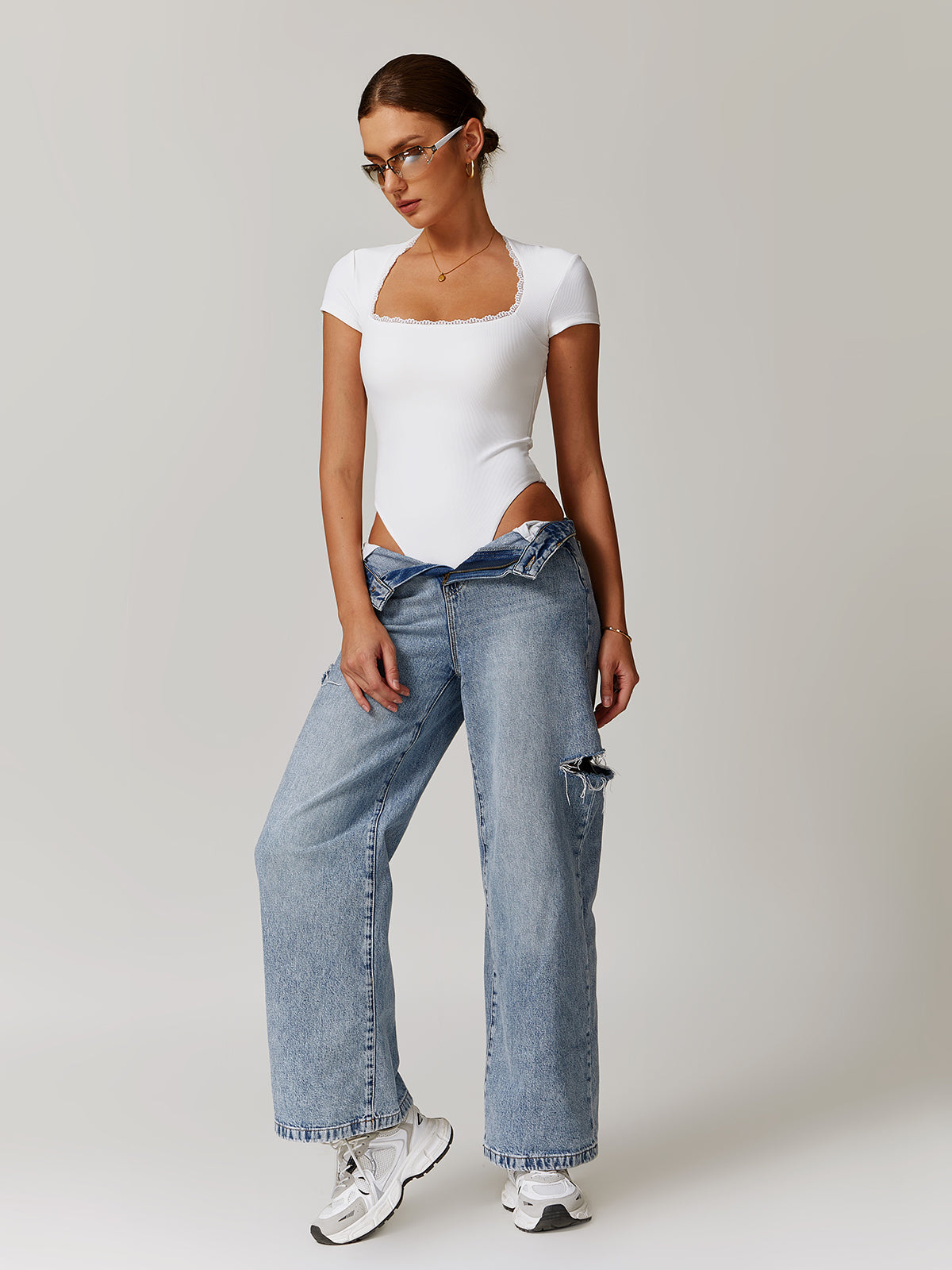 Slim Active Jumpsuit med salladskant 
