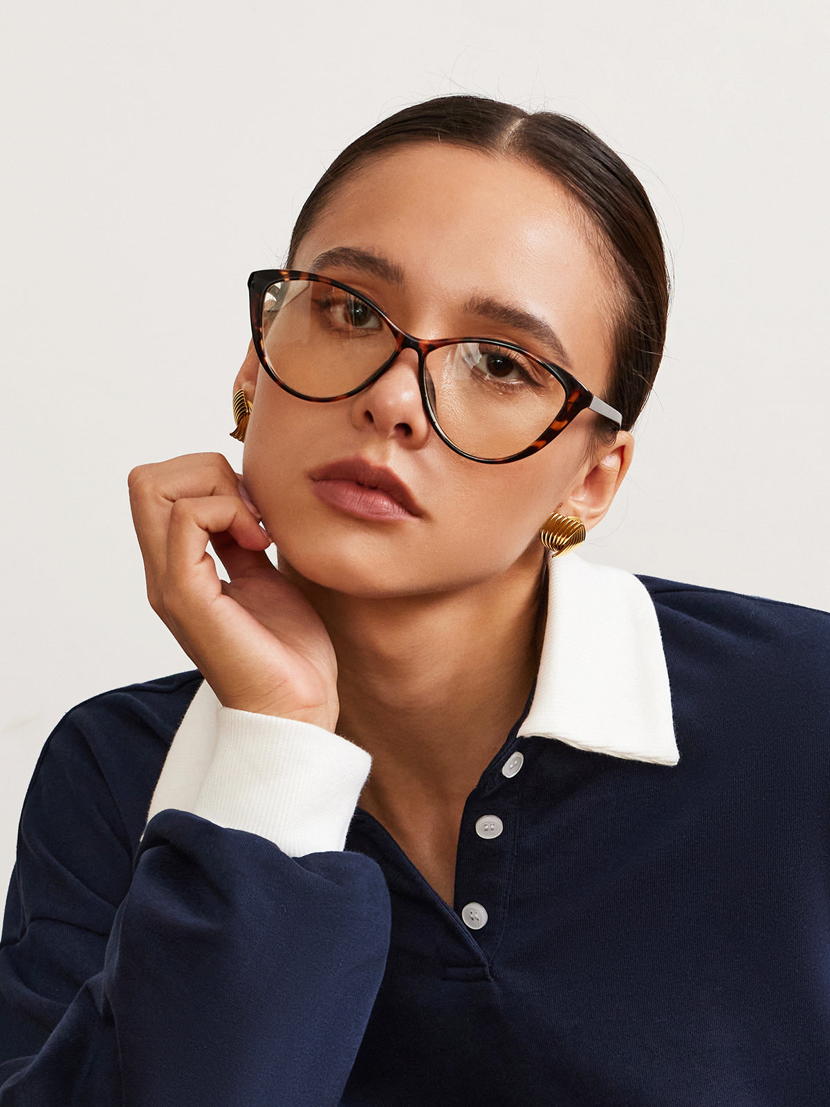 Retro-Cat-Eye-Brille mit Leopardenmuster 