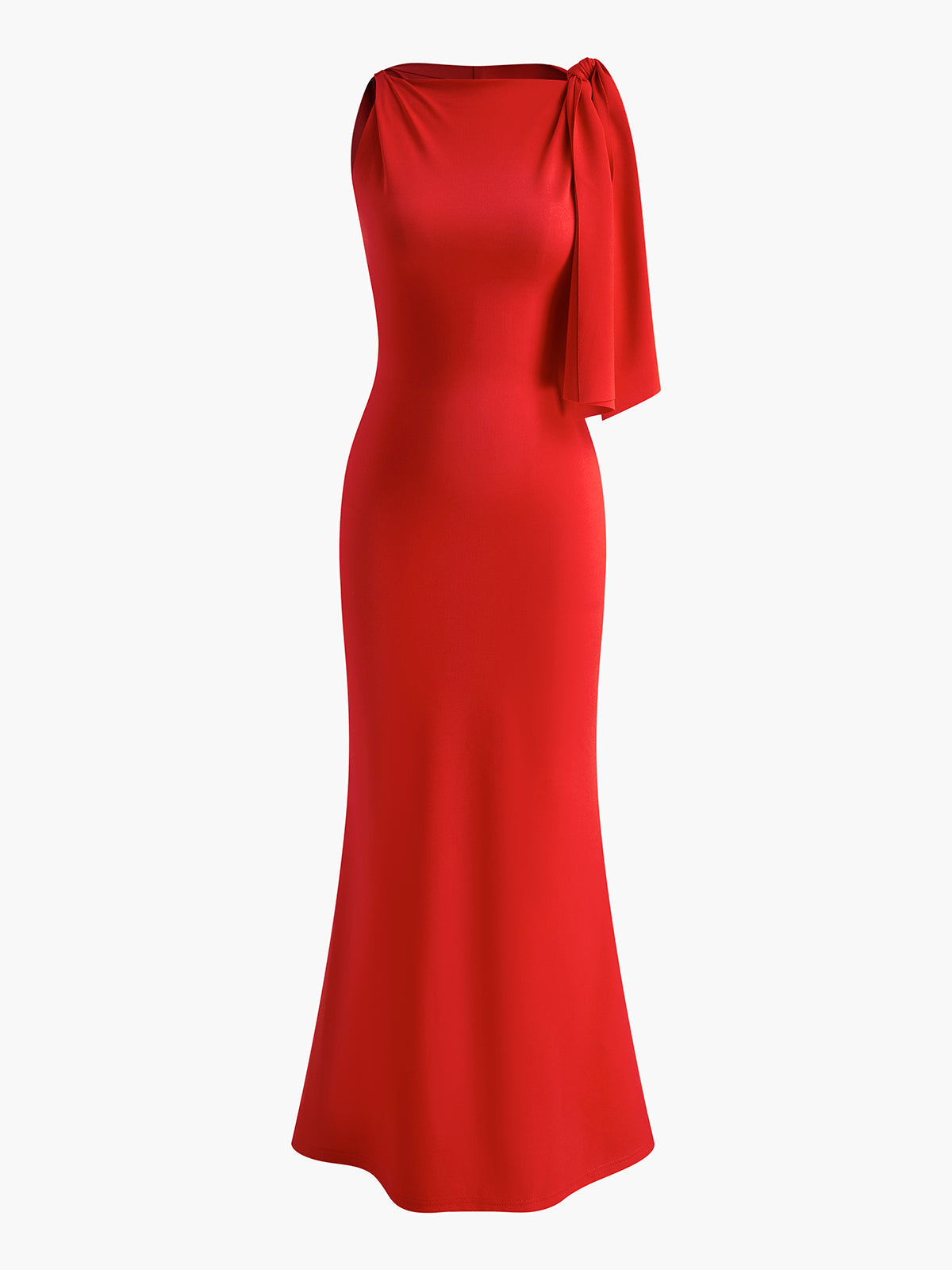 Beloved – Langes, ärmelloses Kleid mit Knoten 