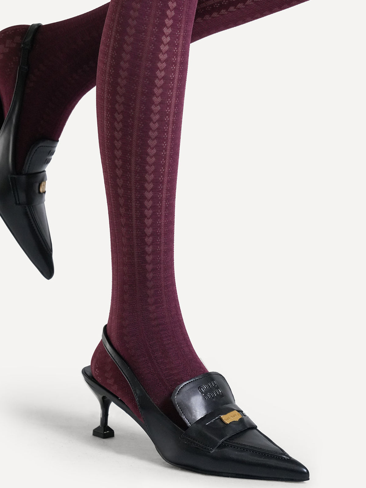 Total Comfort Strumpfhose aus Samt mit Herzmotiv 