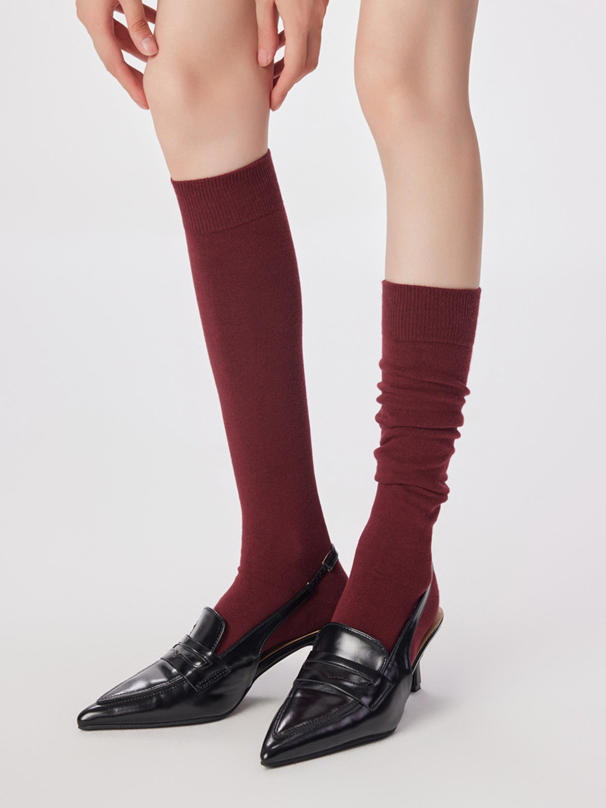 Gerippte Soft-Touch-Wadensocken 