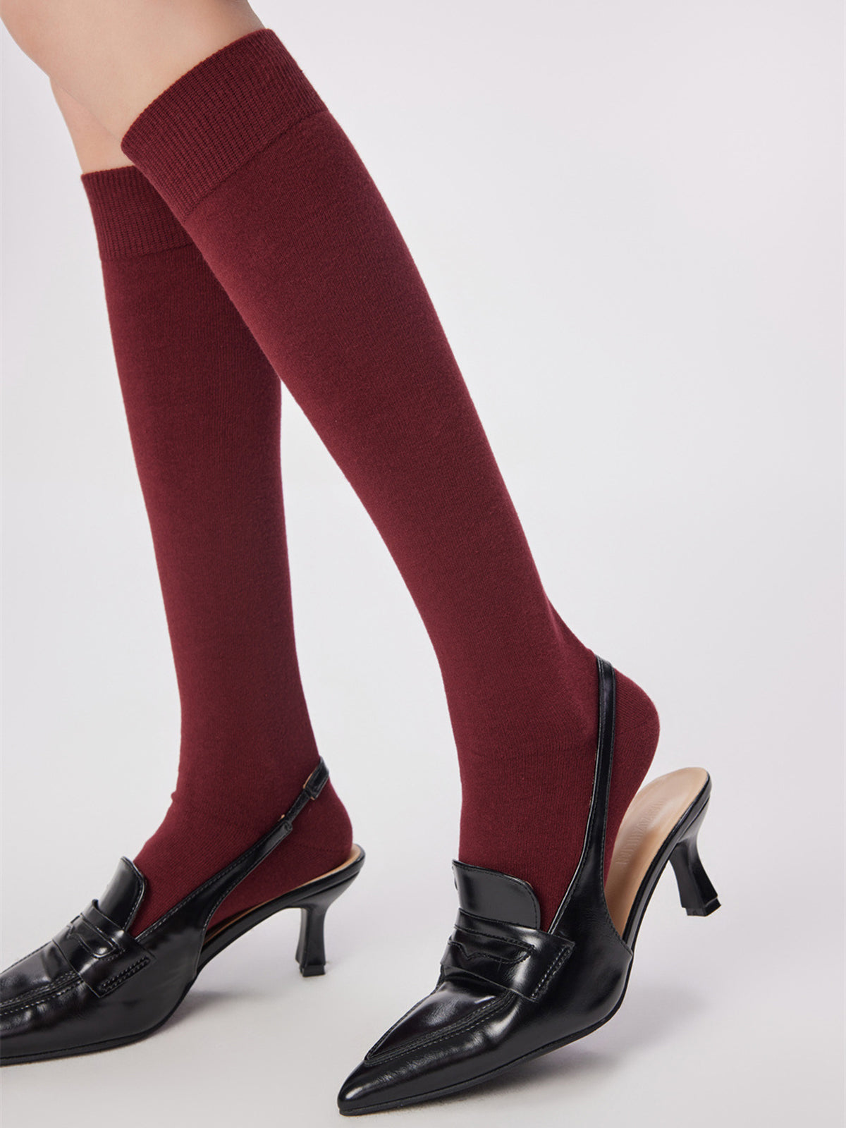 Gerippte Soft-Touch-Wadensocken 