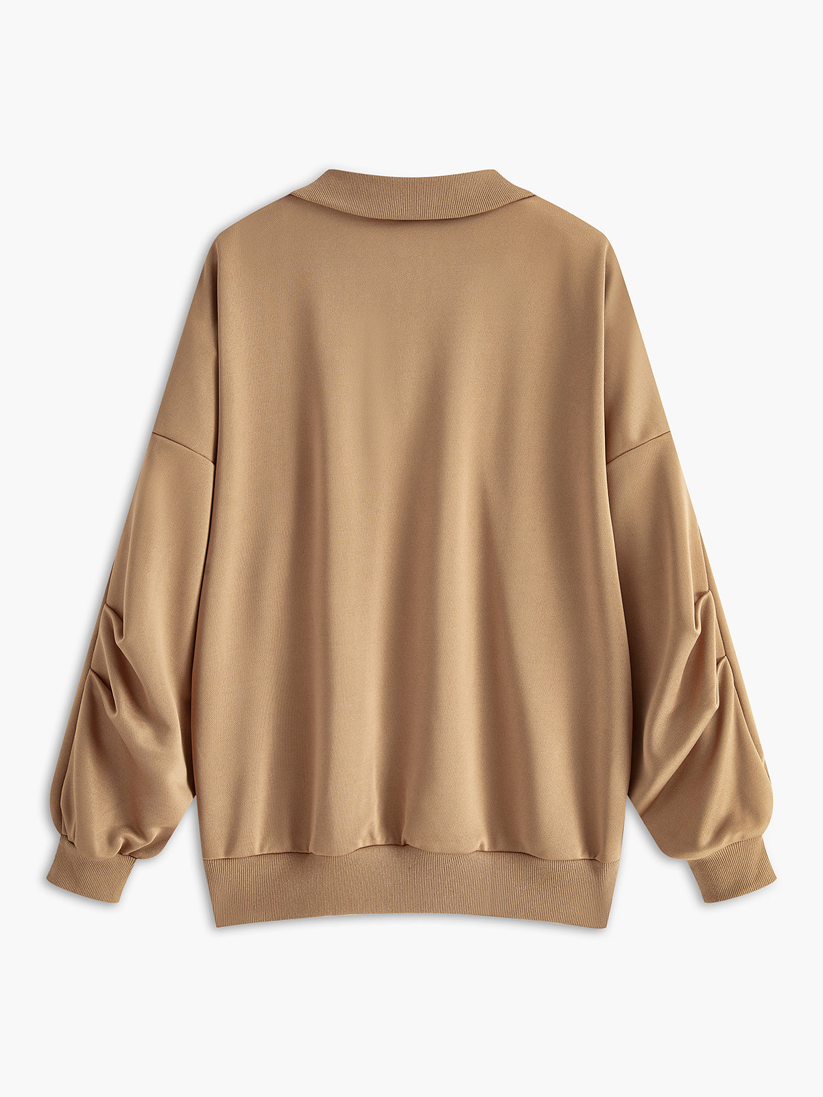 Sweatshirt mit Revers und Reißverschluss 
