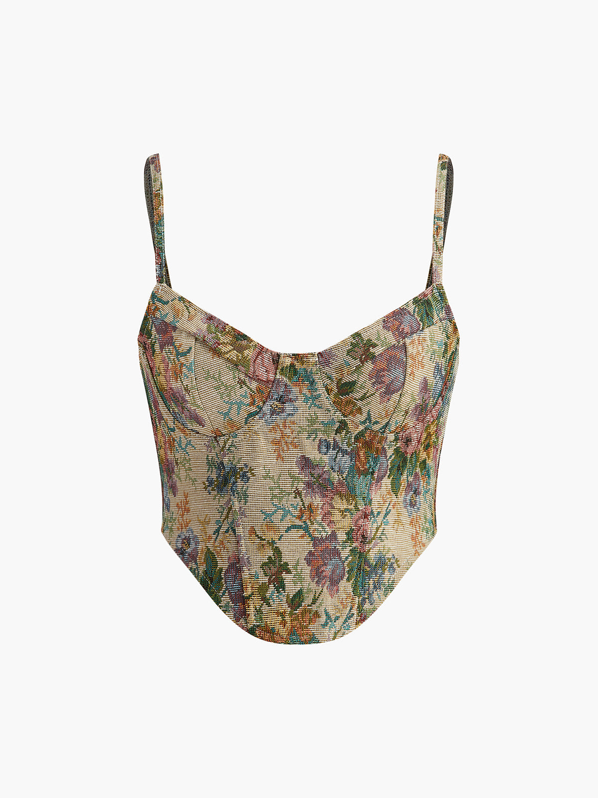 Korsett mit Retro-Blumenmuster 