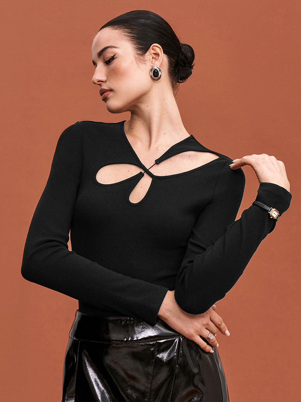 Enger Bodysuit mit Cut-outs 