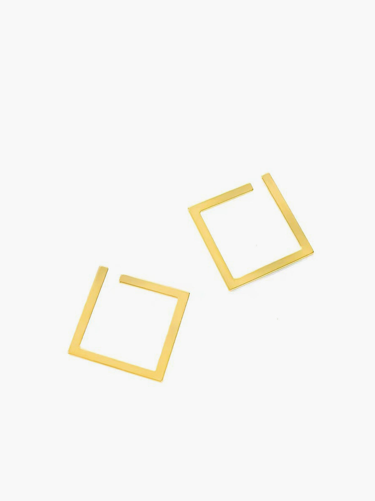Minimalistiska fyrkantiga droppörhängen 