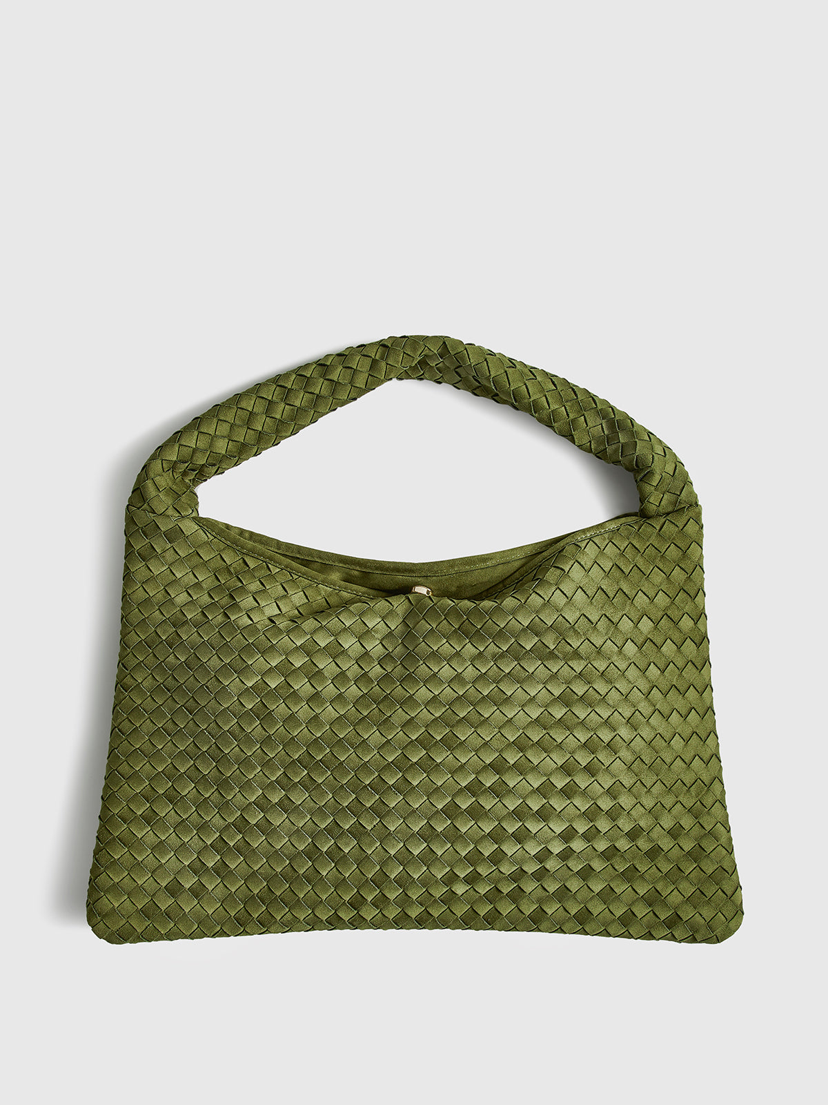 Gewebte Wildledertasche mit großem Fassungsvermögen 