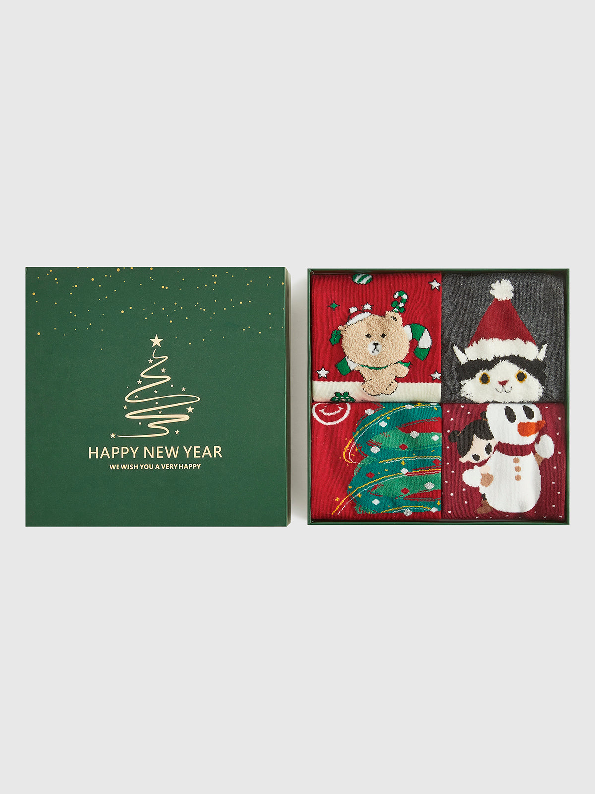 Karikatur, Weihnachtsgeschenkpackung, Mit, Söckchen 