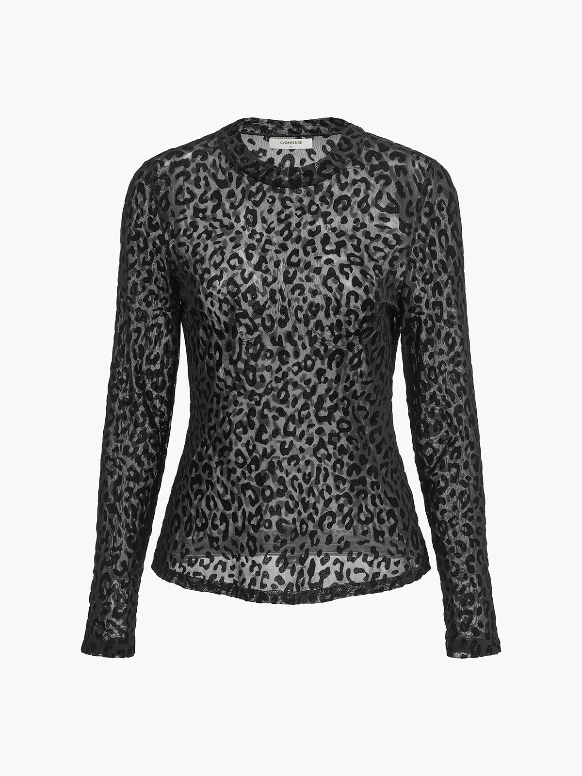 Leopardmönstrad t-shirt med skör passform