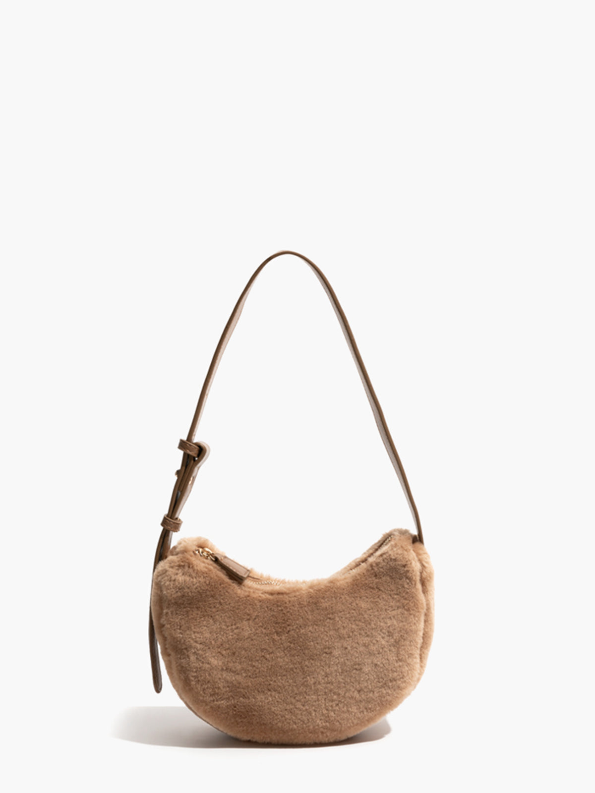 Flauschige Achseltasche mit verstellbarem Riemen 