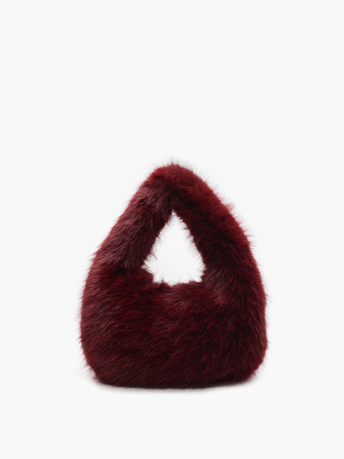 Abgerundete, flauschige Handtasche 