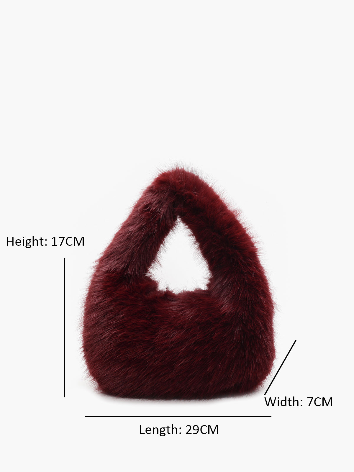 Abgerundete, flauschige Handtasche 