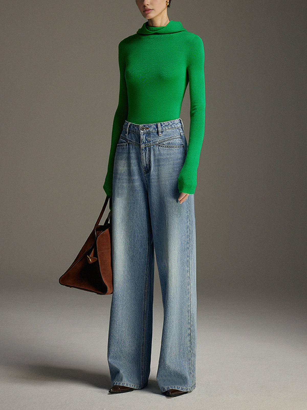 Jeans mit weitem Bein 