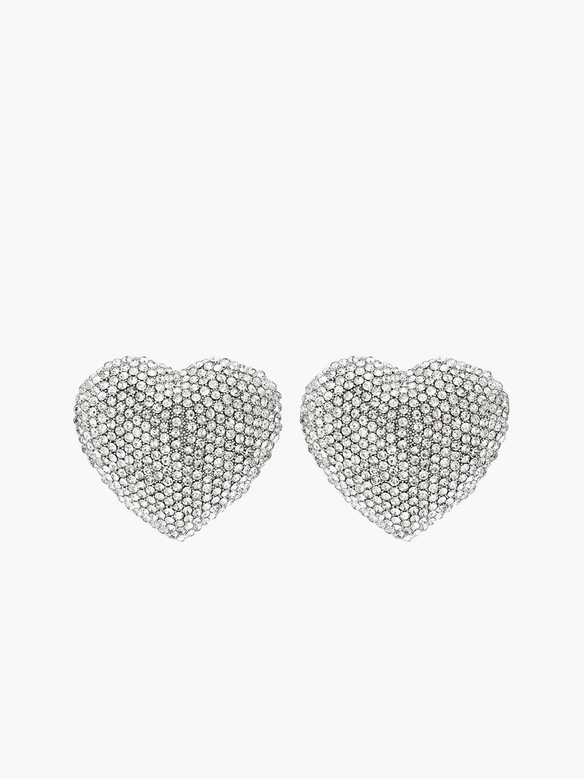 Strass Herz Ohrstecker 