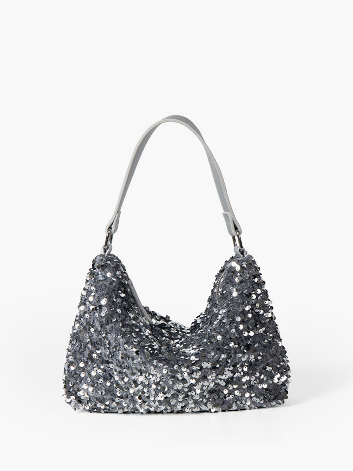 Achseltasche mit Samtpailletten 