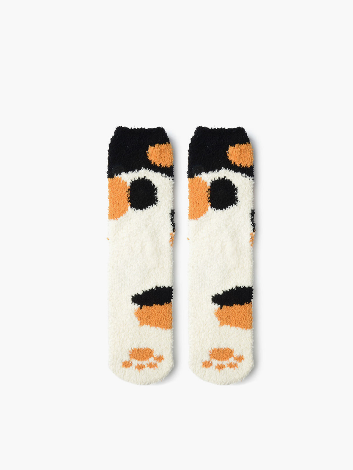 Korallenfleece-Socken mit Punkten 