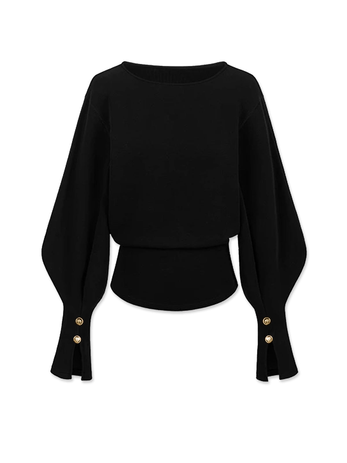 Sweatshirt mit Glockenärmeln und tailliertem Schnitt 