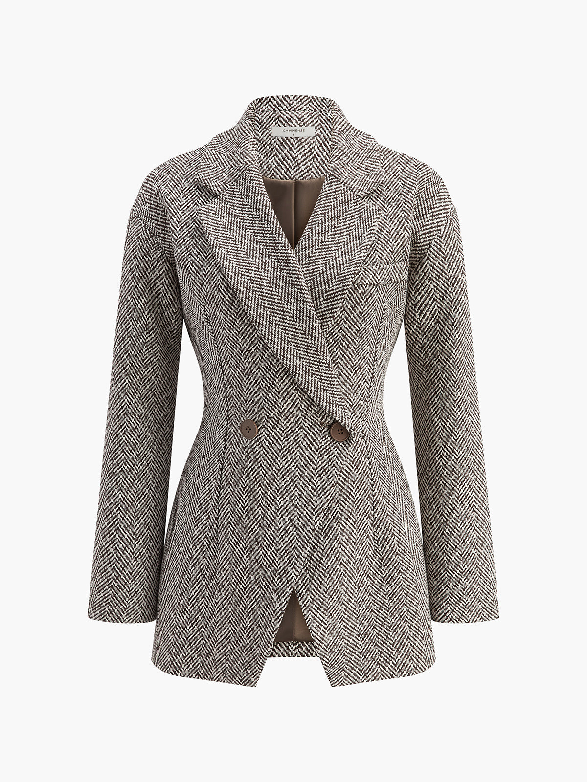 Chevron Lapel Kavaj med Spets