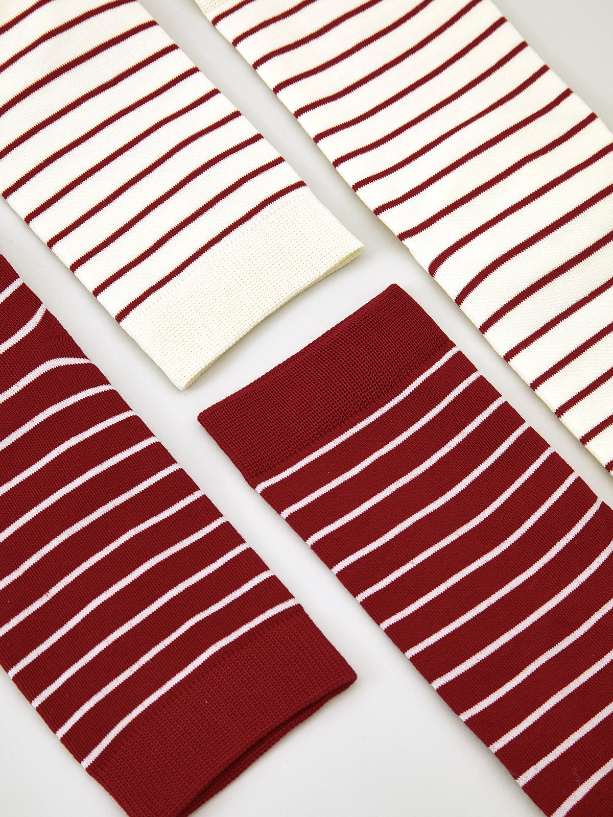 Stapelsocken mit Kontraststreifen 