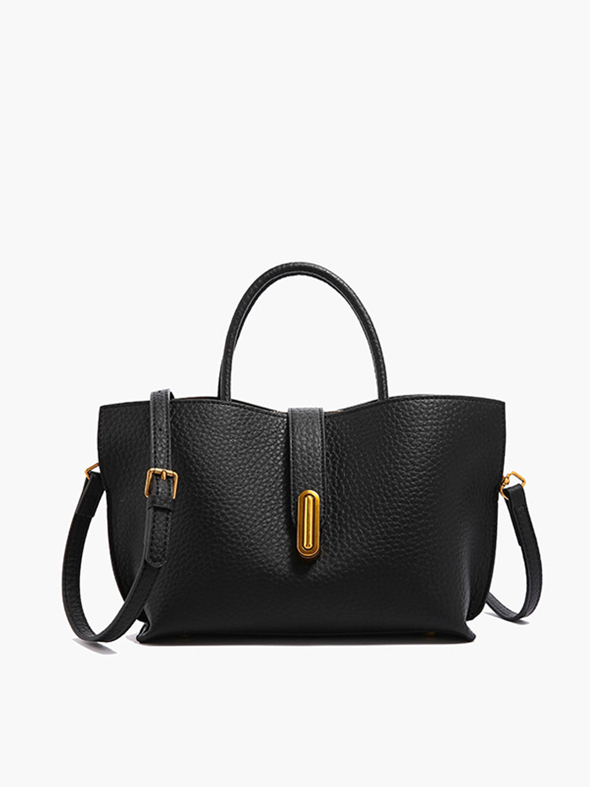 Strukturierte Schultertasche mit Tragegriff oben
