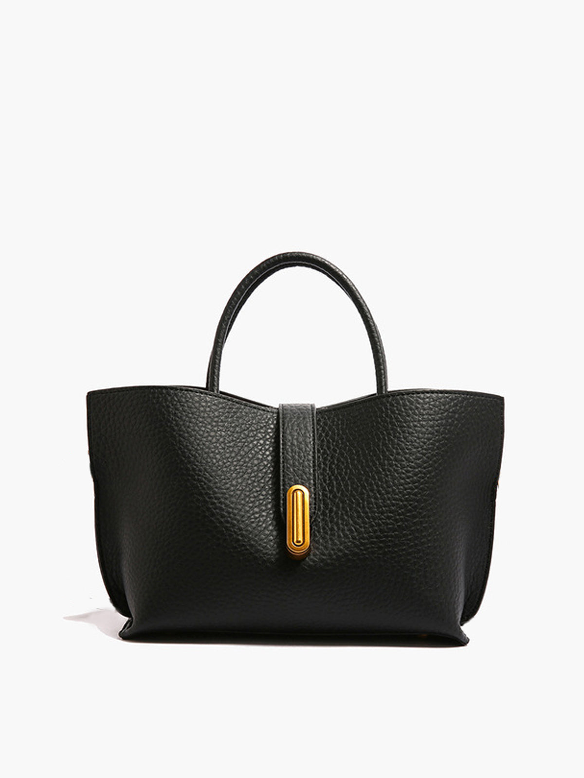 Strukturierte Schultertasche mit Tragegriff oben