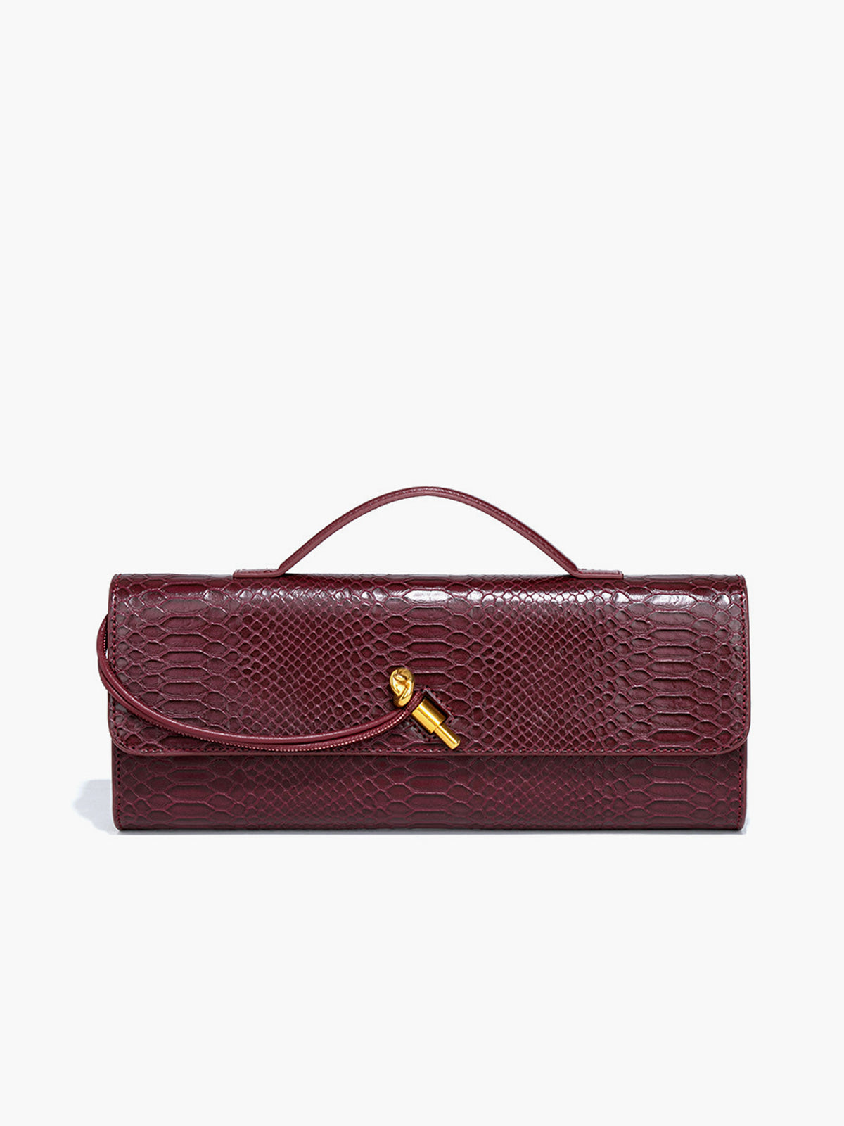 Strukturierte Schultertasche mit Zwei-Wege-Klappe 