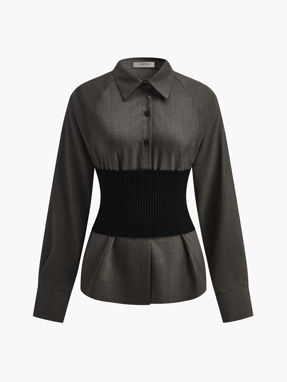 Poloshirt mit Gürtel und taillierter Taille
