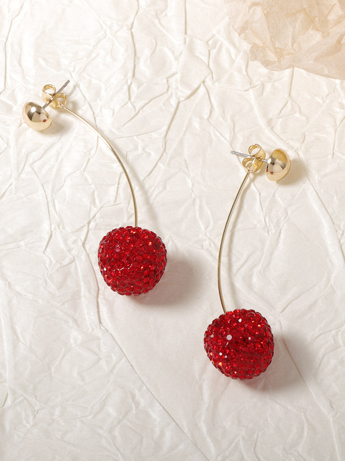Strass Kirsche Ohrstecker 