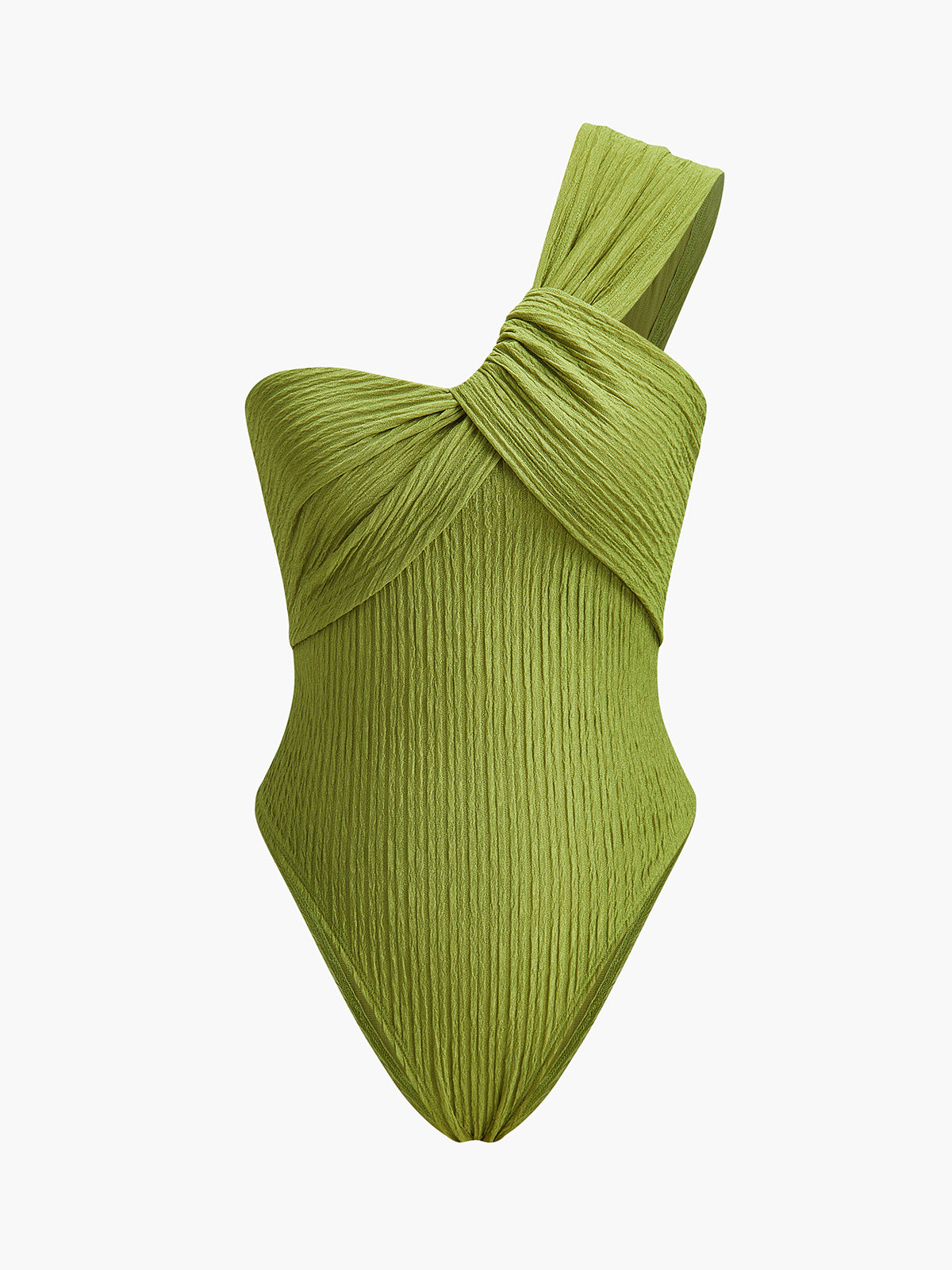 One-Shoulder-Bodysuit mit verdrehter Vorderseite 