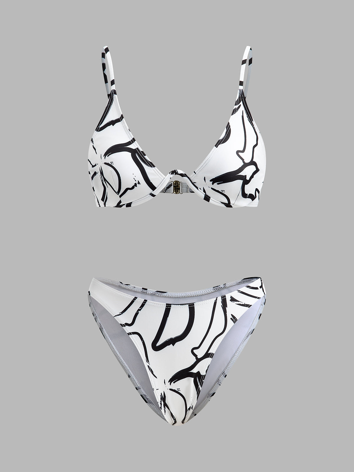 Abstrakt tryckt triangelbikiniset 