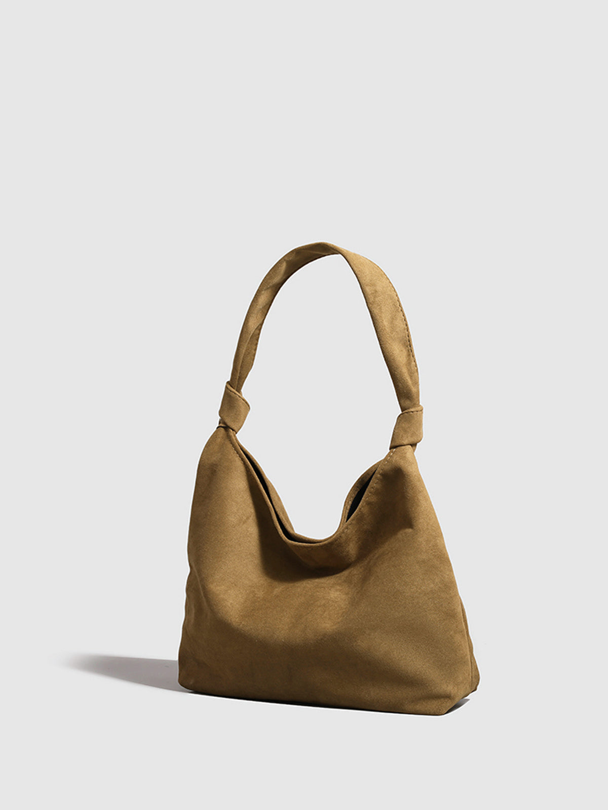 Hobo-Tasche aus Wildleder mit Knoten 