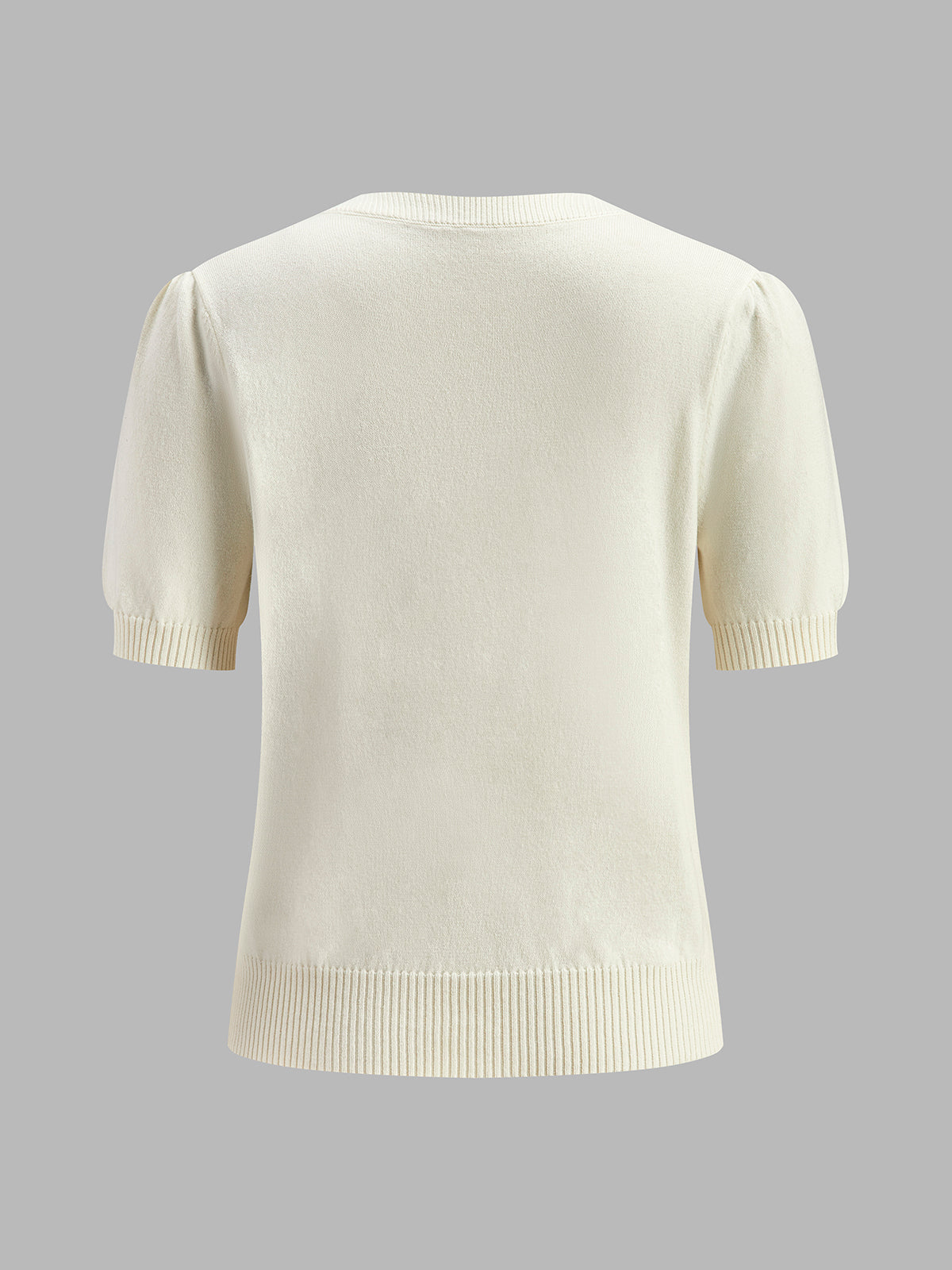 Blus med dubbel rosettdetalj 