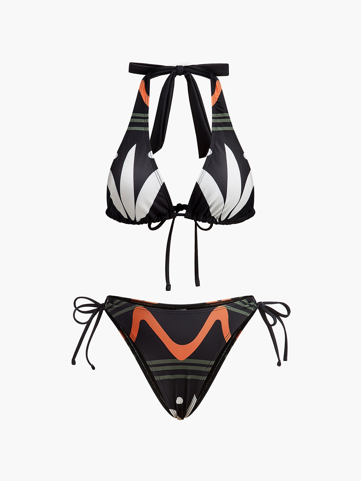 Bikiniset med halterneck och knytband 