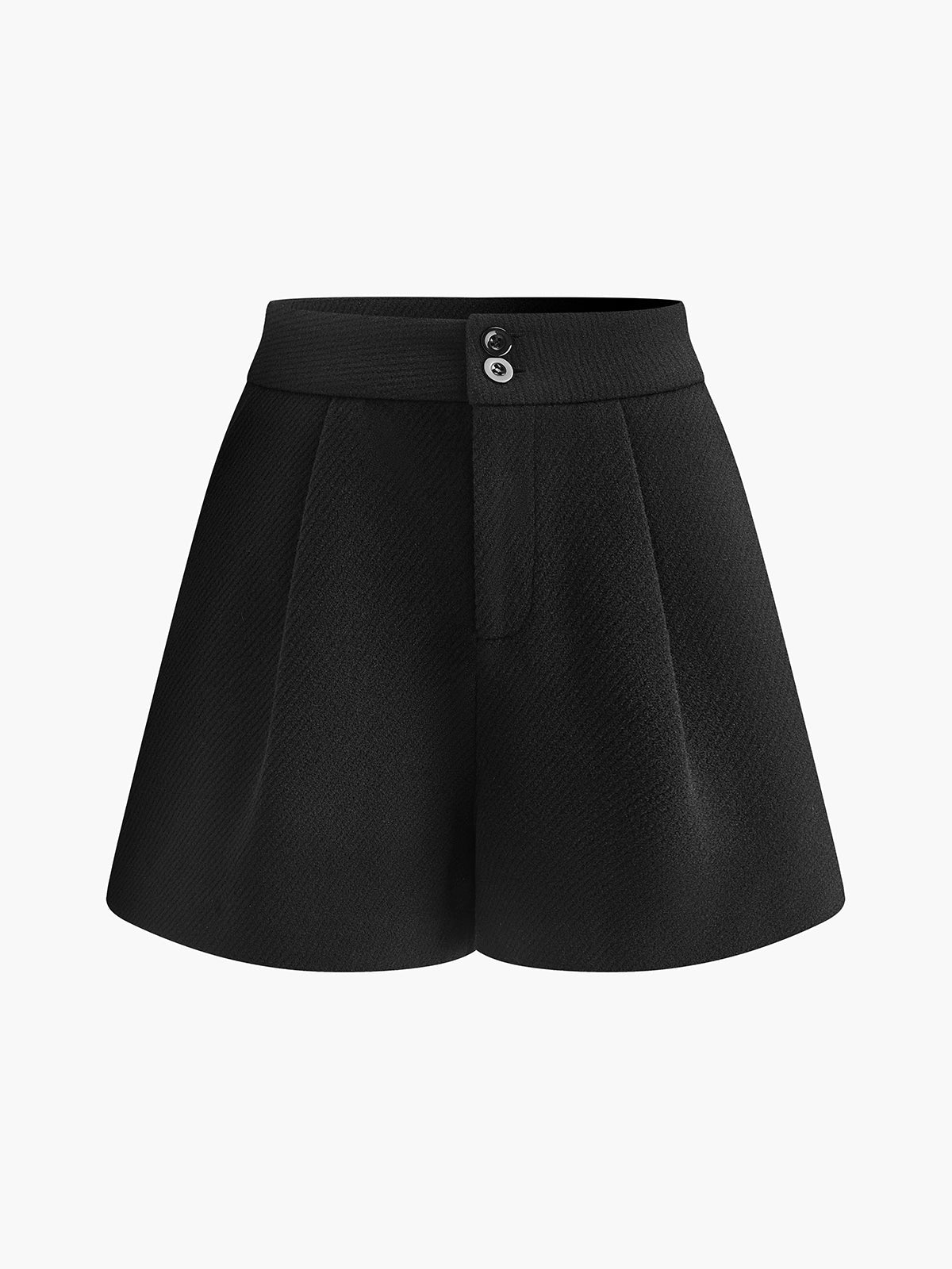 Shorts aus Tweed mit mittelhoher Taille und weitem Bein 