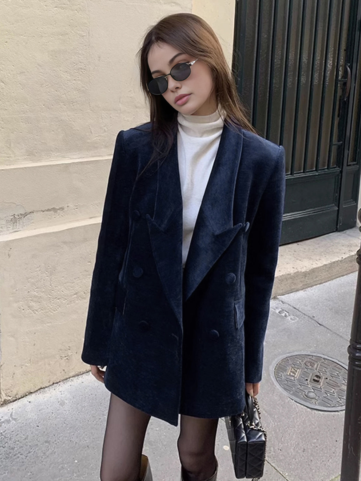 Elegant kavaj med knappar 