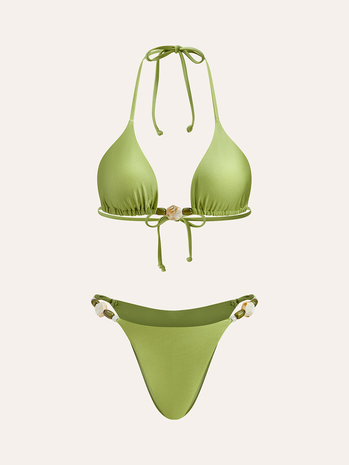 Bikiniset med axelband och volangdetalj 