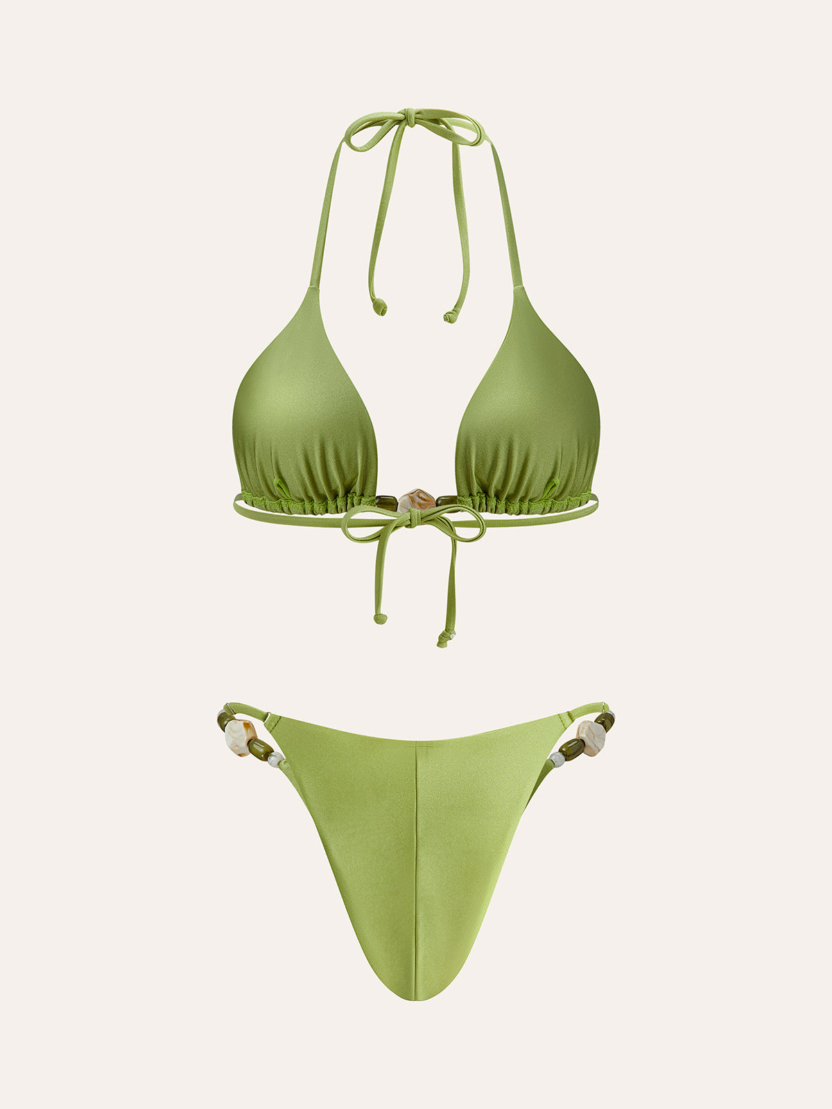 Bikiniset med axelband och volangdetalj 