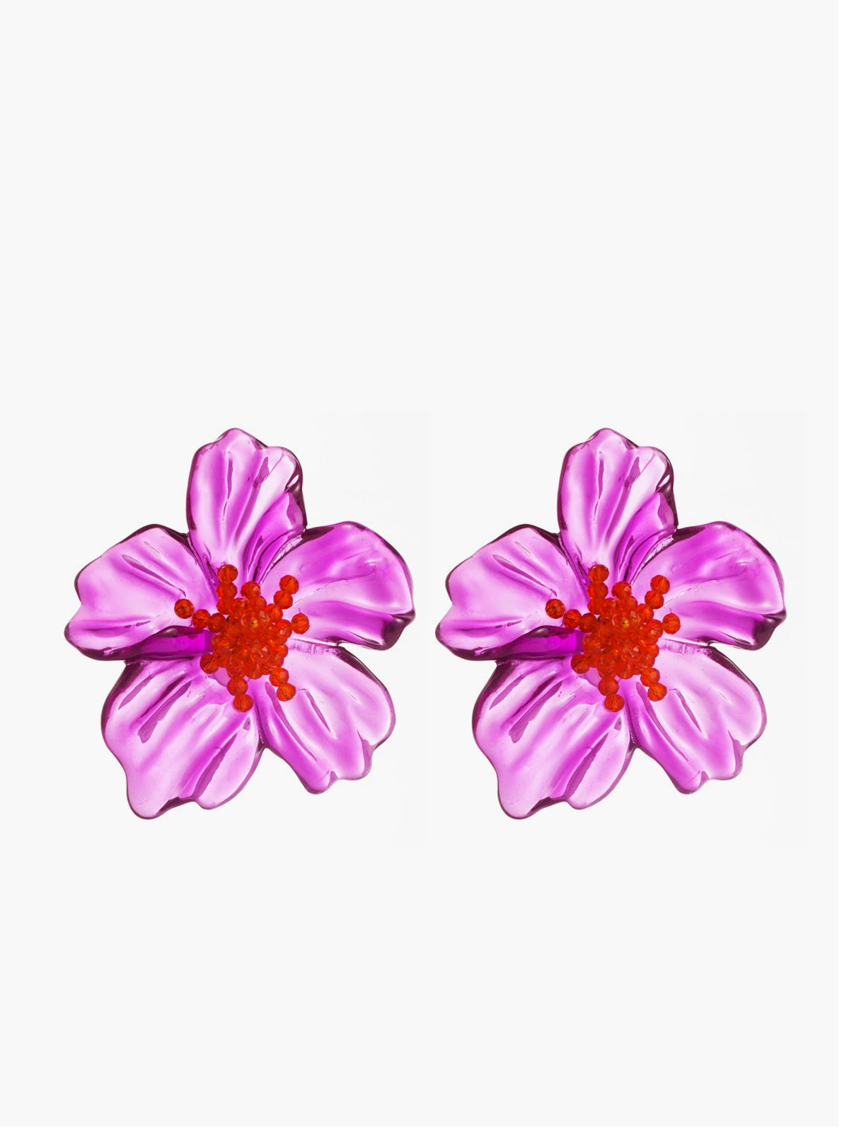 Blumenförmige Harzohrringe 
