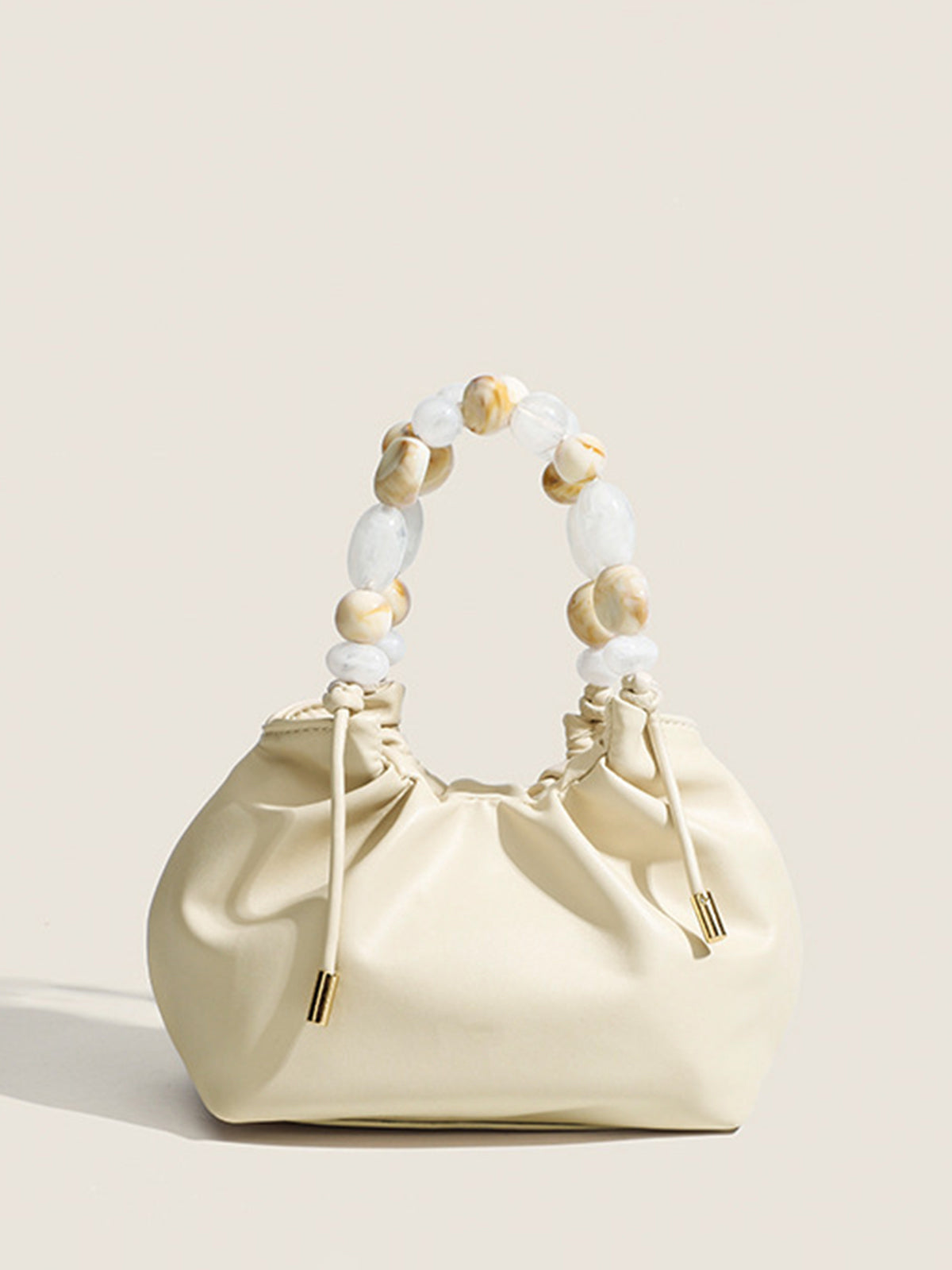 Hobo-Tasche mit Perlengriff in Pastell 