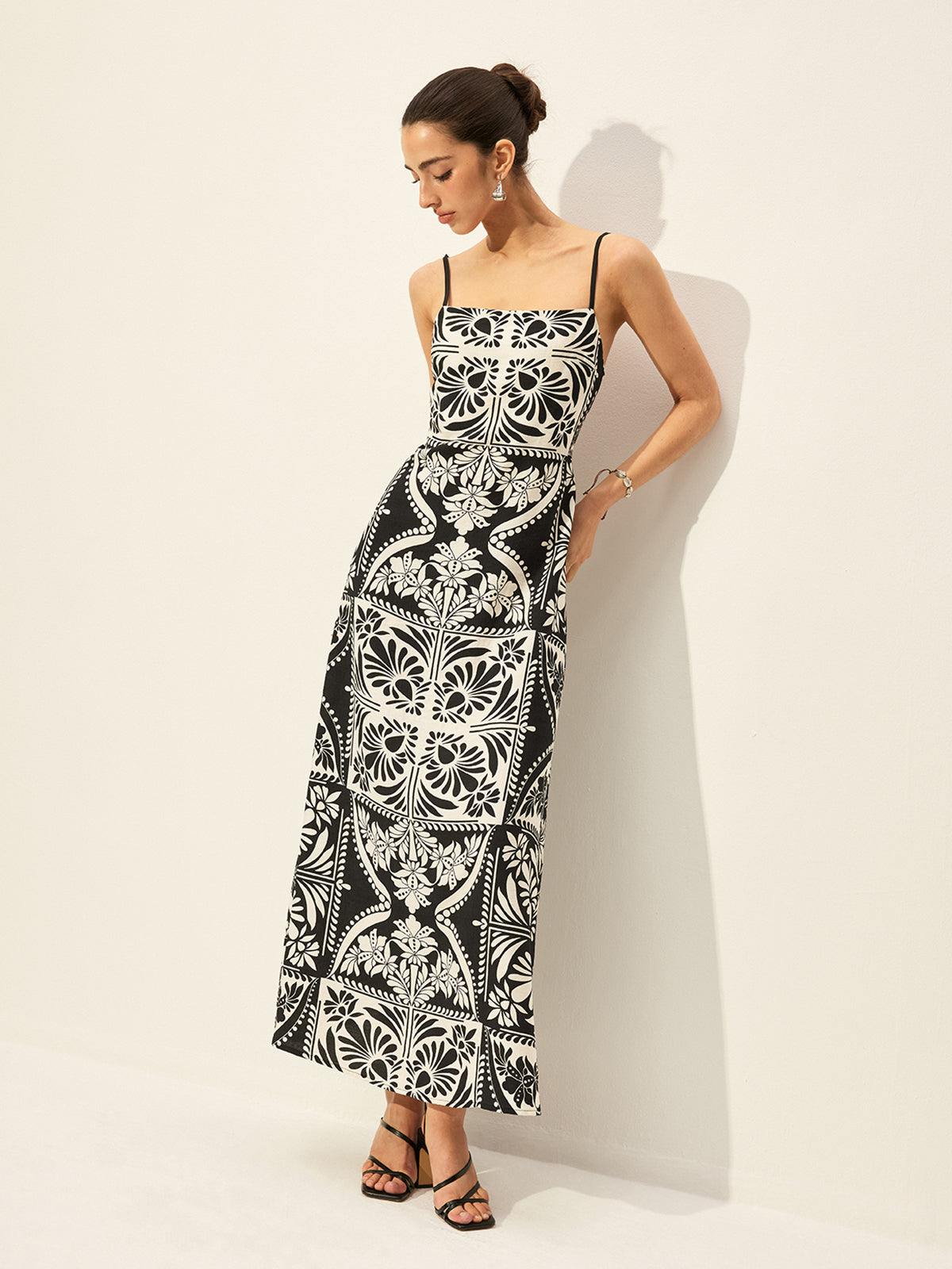 Camisole-Kleid mit Blumenmuster 