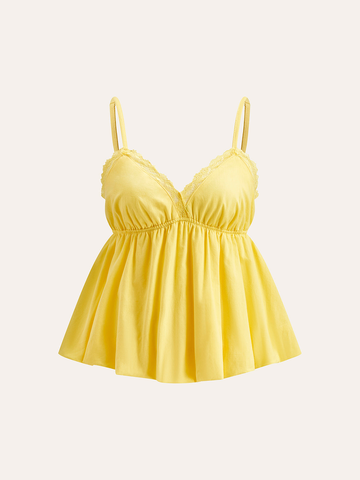 Spetskantad V-ringad Cami-topp 