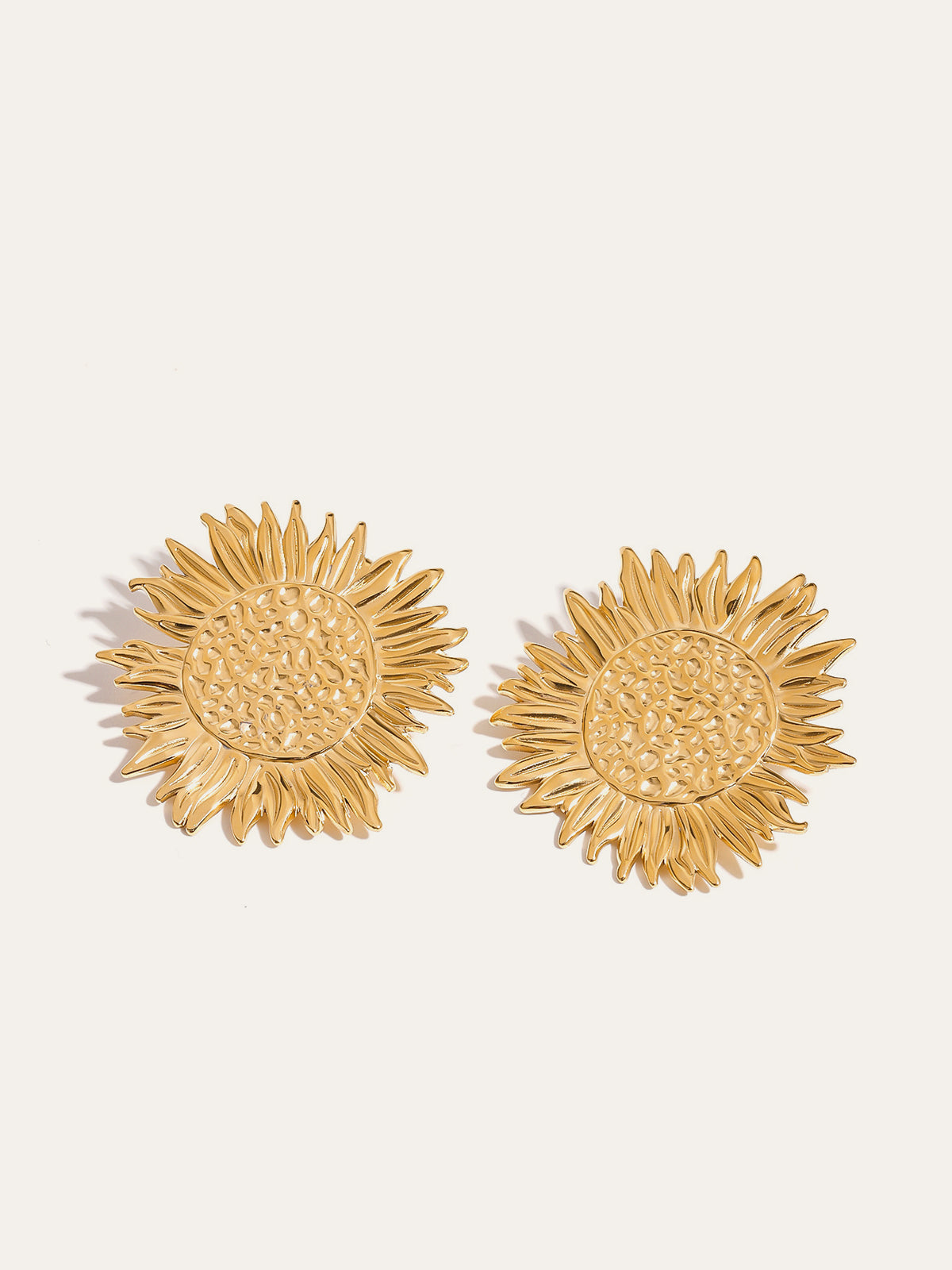 Goldene Sonnenblumen Ohrringe 