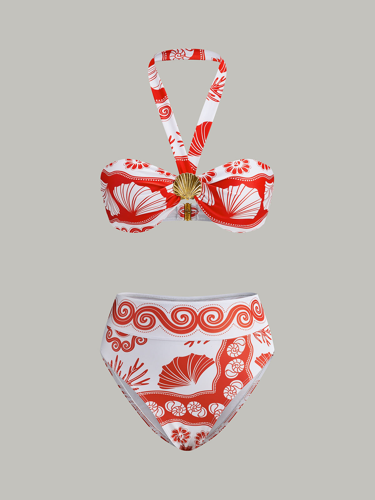 Bikiniset med halterneckmönster