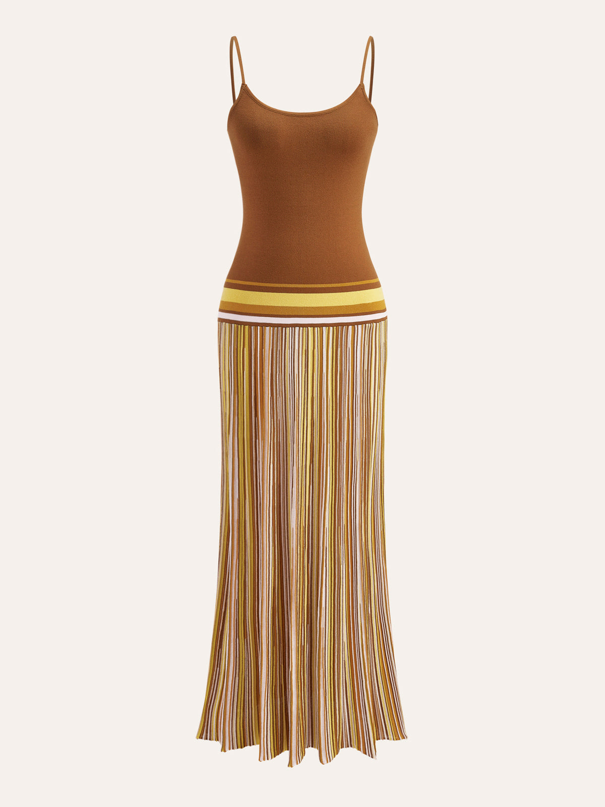 Gestreiftes Camisole-Kleid aus Strick 